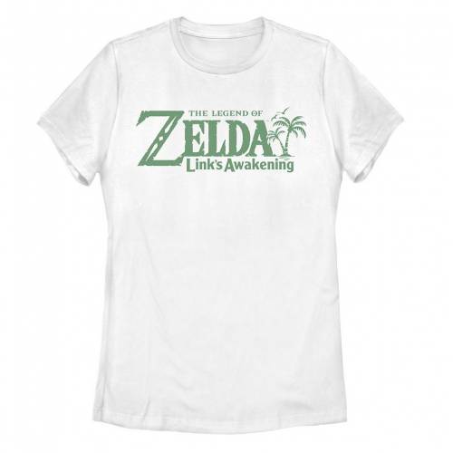 キャラクター レジェンド グラフィック Tシャツ 白色 ホワイト 【 LICENSED CHARACTER NINTENDO LEGEND OF ZELDA LINKS AWAKENING PALM TREE GRAPHIC TEE / WHITE 】 キッズ ベビー マタニティ トップス カットソー