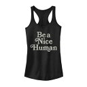 タンクトップ 黒色 ブラック HUMAN&#34; 【 UNBRANDED BE A NICE TANK TOP / BLACK 】 キッズ ベビー マタニティ トップス パーカー