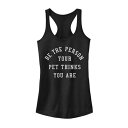 タンクトップ 黒色 ブラック ARE&#34; 【 UNBRANDED BE THE PERSON YOUR PET THINKS YOU TANK TOP / BLACK 】 キッズ ベビー マタニティ トップス パーカー