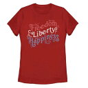 Tシャツ 赤 レッド 【 UNBRANDED FREEDOM LIBERTY HAPPINESS TEE / RED 】 キッズ ベビー マタニティ トップス カットソー