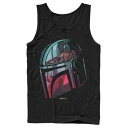 ヘルメット タンクトップ 黒色 ブラック スターウォーズ 【 STAR WARS THE MANDALORIAN HELMET REFLECTION TANK / BLACK 】 メンズファッション トップス