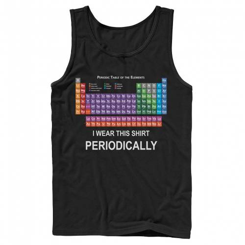 キャラクター タンクトップ 黒色 ブラック 【 LICENSED CHARACTER PERIODIC TABLE OF ELEMENTS CHEMISTRY HUMOR TANK TOP / BLACK 】 メンズファッション トップス