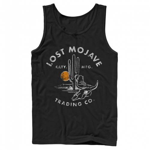 キャラクター アート タンクトップ 黒色 ブラック 【 LICENSED CHARACTER FIFTH SUN LOST MOJAVE LINE ART TANK TOP / BLACK 】 メンズファッション トップス