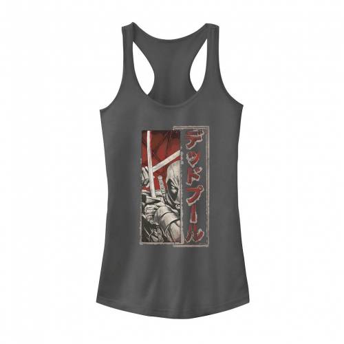 マーベル タンクトップ チャコール 【 MARVEL DEADPOOL SWORD KANJI POSTER TANK TOP / CHARCOAL 】 キッズ ベビー マタニティ トップス パーカー