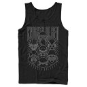 ライズ ナイツ ストリーク タンクトップ 黒色 ブラック スターウォーズ 【 STAR WARS THE RISE OF SKYWALKER KNIGHTS REN STREAK TANK TOP / BLACK 】 メンズファッション トップス