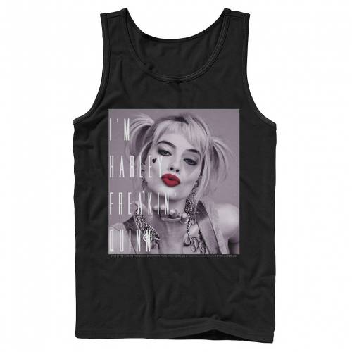 ディーシーコミックス ディーシー コミックス タンクトップ 黒色 ブラック I'M FREAKIN' QUINN" 【 DC COMICS BIRDS OF PREY HARLEY POSTER TANK TOP / BLACK 】 メンズファッション トップス