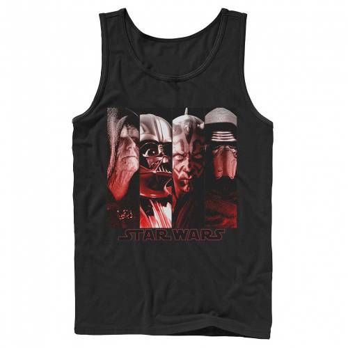 タンクトップ 黒色 ブラック スターウォーズ 【 STAR WARS VILLAINS COLLAGE SPACE POSTER TANK TOP / BLACK 】 メンズファッション トップス