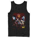 キャラクター タンクトップ 黒色 ブラック スターウォーズ: VS. 【 LICENSED CHARACTER STAR WARS: THE CLONE WARS JEDI SITH TANK TOP / BLACK 】 メンズファッション トップス