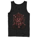 タンクトップ 黒色 ブラック スターウォーズ 【 STAR WARS DARTH MAUL DARK GLARE PORTRAIT TANK TOP / BLACK 】 メンズファッション トップス