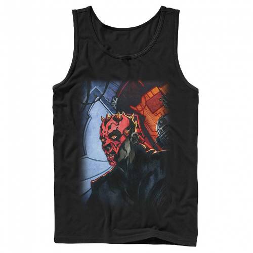 【★スーパーSALE★6/11深夜2時迄】タンクトップ 黒色 ブラック スターウォーズ 【 STAR WARS DARTH MAUL RETURNS TANK TOP / BLACK 】 メンズファッション トップス