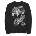 パーク 白色 ホワイト フリース グラフィック 【 JURASSIC WORLD JURASSIC PARK T-REX WHITE HEAD ROARING ...