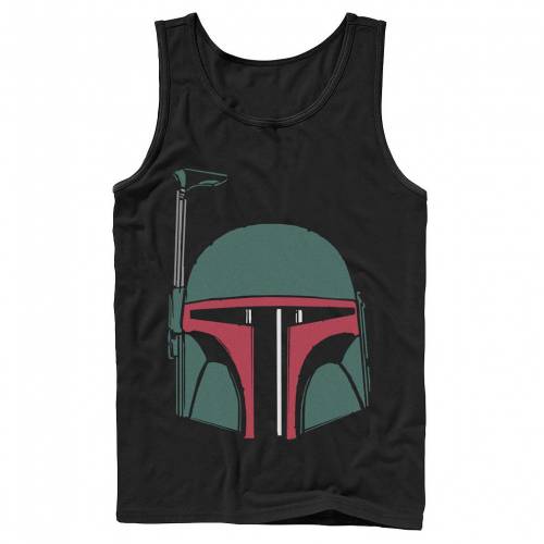 ヘルメット タンクトップ 黒色 ブラック スターウォーズ 【 STAR WARS BOBA FETT SIMPLE HELMET TANK TOP / BLACK 】 メンズファッション トップス