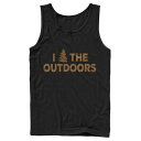 キャラクター タンクトップ 黒色 ブラック 【 LICENSED CHARACTER I TREE THE OUTDOORS TITLE TANK / BLACK 】 メンズファッション トップス