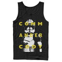 【★Fashion THE SALE★1/14迄】コマンダー タンクトップ 黒色 ブラック スターウォーズ : 【 STAR WARS CLONE WARS COMMANDER CODY TEXT OVERLAY TANK / BLACK 】 メンズファッション トップス