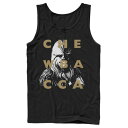 キャラクター タンクトップ 黒色 ブラック スターウォーズ: 【 LICENSED CHARACTER STAR WARS: CLONE WARS CHEWBACCA TEXT OVERLAY TANK / BLACK 】 メンズファッション トップス