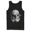 キャラクター コマンダー タンクトップ 黒色 ブラック スターウォーズ: 【 LICENSED CHARACTER STAR WARS: CLONE WARS COMMANDER REX BIG FACE TANK TOP / BLACK 】 メンズファッション トップス