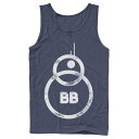 タンクトップ 紺色 ネイビー スターウォーズ 【 STAR WARS BOLD OUTLINED BB-8 TANK / NAVY 】 メンズファッション トップス