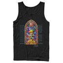 キャラクター タンクトップ 黒色 ブラック 【 LICENSED CHARACTER NINTENDO ZELDA STAINED GLASS PROTECTOR TANK TOP / BLACK 】 メンズファッション トップス 1