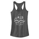 【★スーパーSALE★12/11深夜2時迄】タンクトップ チャコール THERE&#34; 【 UNBRANDED SEE YOU OUT MOUNTAIN SUNSET THEME TANK TOP / CHARCOAL 】 キッズ ベビー マタニティ トップス