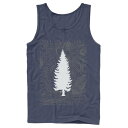 【★Fashion THE SALE★1/14迄】キャラクター タンクトップ 紺色 ネイビー 【 LICENSED CHARACTER FIFTH SUN TREE OUTLINE SKETCHED LINES TANK / NAVY 】 メンズファッション トップス
