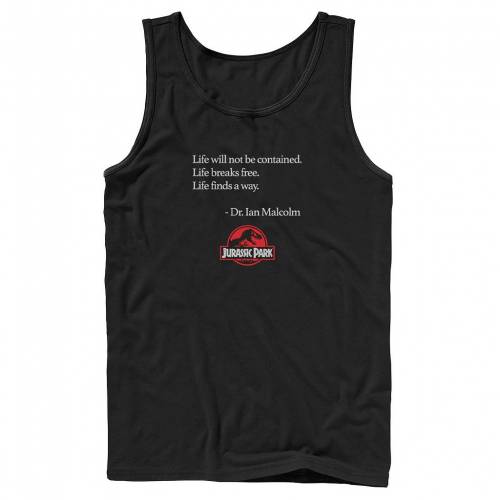 キャラクター パーク タンクトップ 【 LICENSED CHARACTER JURASSIC PARK LIFE FINDS A WAY QUOTE TANK TOP / 】 メンズファッション トップス