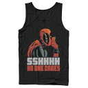 【★Fashion THE SALE★1/14迄】キャラクター タンクトップ 【 LICENSED CHARACTER MARVEL DEADPOOL SSHHHH NO ONE CARES WHISPER TANK / 】 メンズファッション トップス