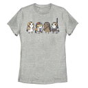 キャラクター Tシャツ ヘザー スターウォーズ 【 LICENSED CHARACTER STAR WARS CUTE PORGS DRESSED AS CHARACTERS PORTRAIT TEE / ATHLETIC HEATHER 】 キッズ ベビー マタニティ トップス カットソー