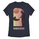 キャラクター グラフィック Tシャツ 紺色 ネイビー スターウォーズ: 【 LICENSED CHARACTER STAR WARS: THE MANDALORIAN CHILD SUNSET MEETING GRAPHIC TEE / NAVY 】 キッズ ベビー マタニティ トップス カットソー