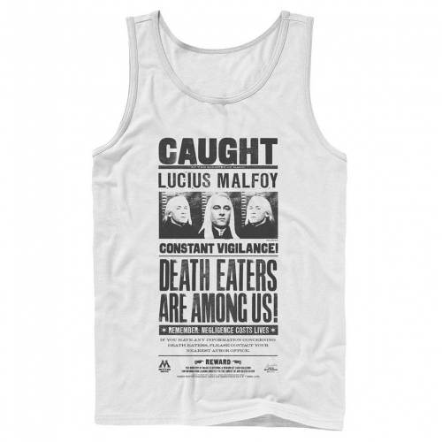 HARRY POTTER グラフィック タンクトップ 白色 ホワイト メンズ 【 HARRY POTTER LUCIUS MALFOY CAUGHT POSTER GRAPHIC WHITE 】