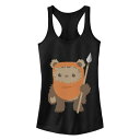 キャラクター タンクトップ 黒色 ブラック 【 LICENSED CHARACTER RETURN OF THE JEDI EWOK SPEAR RACERBACK TANK / BLACK 】 キッズ ベビー マタニティ トップス パーカー