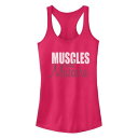 タンクトップ 【 UNBRANDED CHINUP MUSCLES AND MASCARA RACERBACK TANK RASPBERRY 】