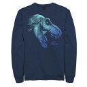 キャラクター 青色 ブルー フリース 紺色 ネイビー 【 LICENSED CHARACTER JURASSIC WORLD TWO T-REX BLUE GR...