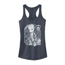 キャラクター ギャラクシー タンクトップ 藍色 インディゴ VOL. 【 LICENSED CHARACTER MARVEL GUARDIANS OF THE GALAXY 2 GROOT PANEL PORTRAIT TANK TOP / INDIGO 】 キッズ ベビー マタニティ トップス パーカー