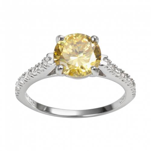 ジルコニア 銀色 シルバー 黄色 イエロー 白色 ホワイト & 【 SOPHIE MILLER STERLING SILVER YELLOW WHITE CUBIC ZIRCONIA RING / 】 ジュエリー アクセサリー レディースジュエリー 指輪 リング