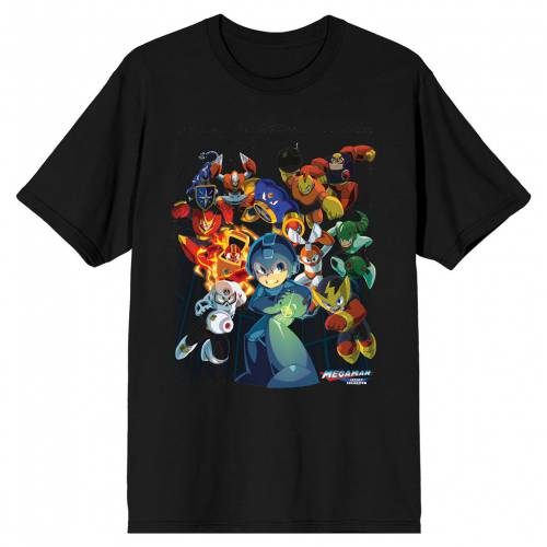 【★スーパーSALE★6/11深夜2時迄】キャラクター Tシャツ 黒色 ブラック 【 LICENSED CHARACTER CAPCOM MEGAMAN TEE / BLACK 】 メンズファッション トップス カットソー