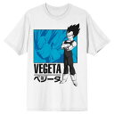 キャラクター ドラゴン Tシャツ 白色 ホワイト 【 LICENSED CHARACTER DRAGON BALL Z VEGETA TEE / WHITE 】 メンズファッション トップス カットソー