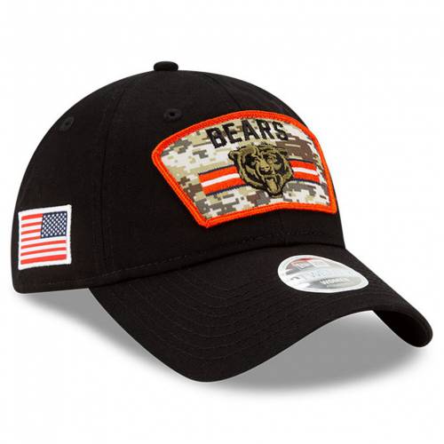 NEW ERA 黒色 ブラック シカゴ ゴールデンベアーズ カルベアーズ ニューエラ ベアーズ 【 BLACK 2021 SALUTE TO SERVICE 9TWENTY ADJUSTABLE HAT BRS 】