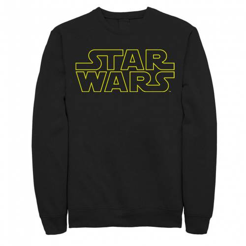 STAR WARS ロゴ フリース Tシャツ 黒色 ブラック スターウォーズ 【 SIMPLE LOGO OUTLINE FLEECE TEE BLACK 】