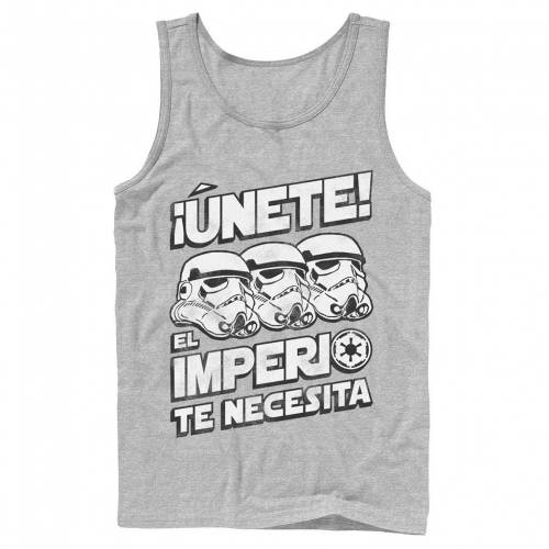 キャラクター ストームトゥルーパー タンクトップ スターウォーズ 【 LICENSED CHARACTER STAR WARS UNETE EL IMPERIO TE NECESITA STORMTROOPER FADED PORTRAIT TANK TOP / 】 メンズファッション トップス