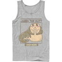 【★Fashion THE SALE★1/14迄】キャラクター タンクトップ スターウォーズ 【 LICENSED CHARACTER STAR WARS JABBA THE HUTT CARTOON CUTE PORTRAIT GRID TANK / 】 メンズファッション トップス