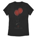 キャラクター Tシャツ 黒色 ブラック 【 LICENSED CHARACTER IT CHAPTER 2 PENNYWISE HOLDING BALLOONS TEE / BLACK 】 キッズ ベビー マタニティ トップス カットソー