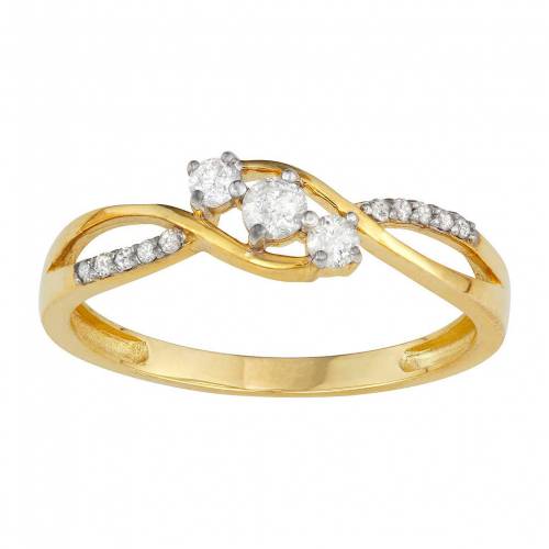 ゴールド ダイヤモンド 【 TIARA 10K GOLD 1/5 CARAT TW DIAMOND TWIST RING / 10K GOLD 】 ジュエリー アクセサリー レディースジュエリー 指輪 リング