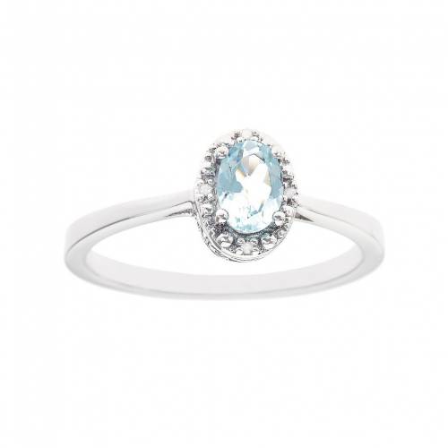 銀色 シルバー アクアマリン ダイヤモンド & 【 CELEBRATION GEMS STERLING SILVER AQUAMARINE DIAMOND ACCENT OVAL HALO RING / 】 ジュエリー アクセサリー レディースジュエリー 指輪 リング