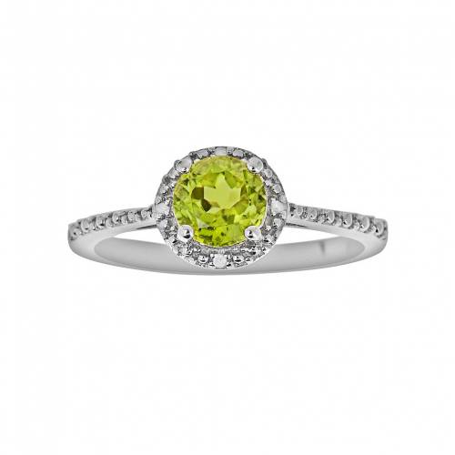 楽天スニケス【★Fashion THE SALE★7/12午前10時迄】銀色 シルバー ダイヤモンド 【 CELEBRATION GEMS STERLING SILVER PERIDOT AND DIAMOND ACCENT FRAME RING / 】 ジュエリー アクセサリー レディースジュエリー 指輪 リング
