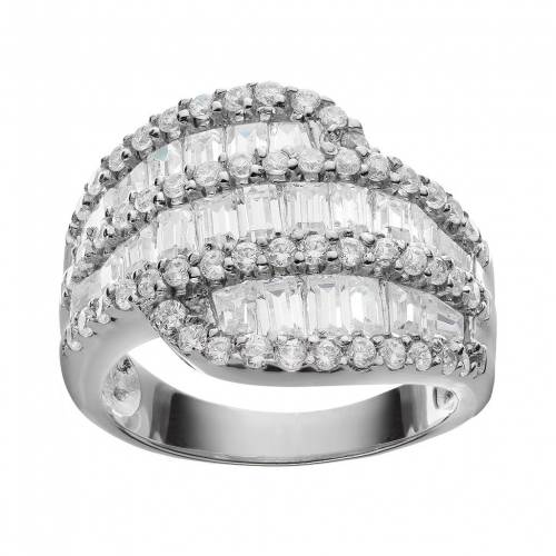 ジルコニア 銀色 シルバー 白色 ホワイト 【 SOPHIE MILLER TAPERED CUBIC ZIRCONIA BAGUETTE STERLING SILVER RING / WHITE 】 ジュエリー アクセサリー レディースジュエリー 指輪 リング