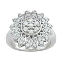 【★Fashion THE SALE★7/12午前10時迄】ダイヤモンド 銀色 シルバー T.W. 【 JEWELEXCESS 1 CARAT DIAMOND STERLING SILVER FLOWER RING / 】 ジュエリー アクセサリー レディースジュエリー 指輪 リング(4)