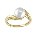 パール ゴールド 白色 ホワイト 【 STELLA GRACE FRESHWATER CULTURED PEARL 10K GOLD SWIRL RING / WHITE 】 ジュエリー アクセサリー レディースジュエリー 指輪 リング