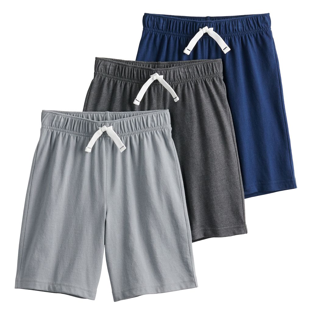 ジャンピングビーンズ ジャージー ショーツ ハーフパンツ 灰色 グレー グレイ 紺色 ネイビー 3個入 【 GRAY JUMPING BEANS S 48 JERSEY SHORTS NAVY 】