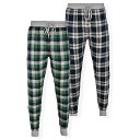 ヘインズ 2個入 ジョガーパンツ 【 HANES 2-PACK PLAID FLANNEL JOGGER PAJAMA PANTS / 】 インナー 下着 ナイトウエア メンズ ナイト ルーム パジャマ