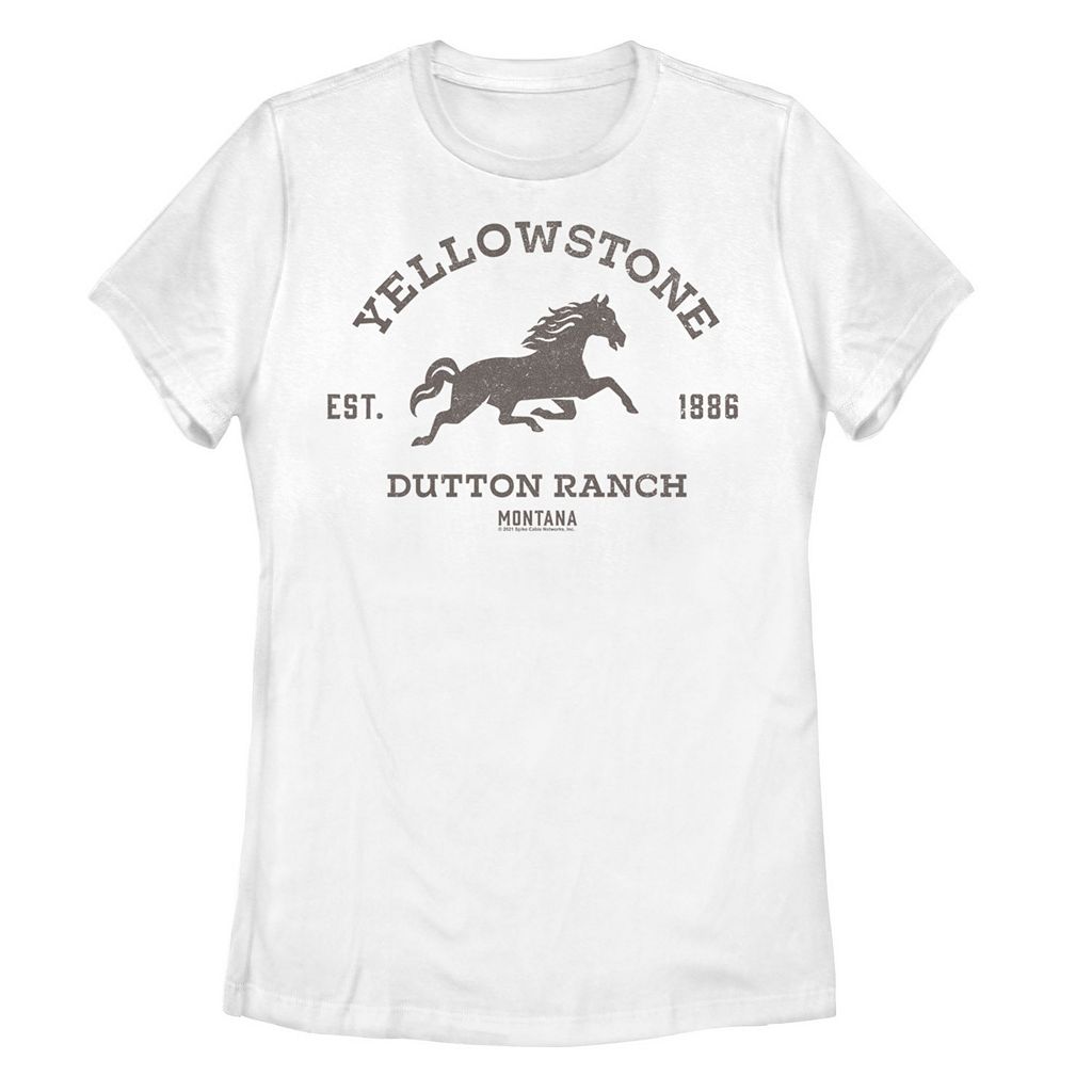 キャラクター モンタナ ロゴ Tシャツ 白色 ホワイト 【 LICENSED CHARACTER YELLOWSTONE DUTTON RANCH MONTANA HORSE LOGO TEE / WHITE 】 キッズ ベビー マタニティ トップス カットソー